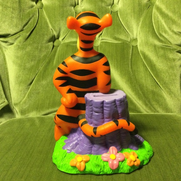 DISNEY Tigger Coin Bank Vintage - Picture 3 of 11